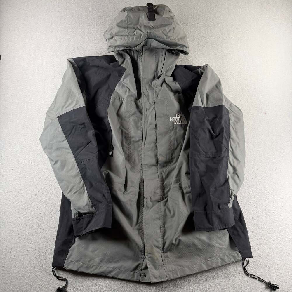 The North Face Summit Series Gore-Tex Jacket Mens L Gray Black Hooded Shell